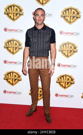 Chris Pine nimmt an der Warner Bros. Präsentation für „Blade Runner 2049“ auf der CinemaCon 2017 im Caesars Palace in Las Vegas, USA, Teil Stockfoto