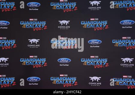 Hintergrund der Weltpremiere von Guardians of the Galaxy Vol. 2 in Los Angeles Stockfoto