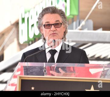 Kurt Russell nimmt an der Starzeremonie des Hollywood Walk of Fame von Goldie Hawn und Kurt Russell Teil Stockfoto