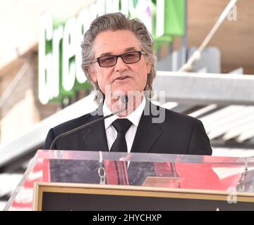 Kurt Russell nimmt an der Starzeremonie des Hollywood Walk of Fame von Goldie Hawn und Kurt Russell Teil Stockfoto