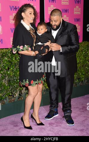 DJ Khaled, Asahd Tuck Khaled und Nicole Tuck bei der jährlichen Veranstaltung „Dear Mama: An Event to Honor Moms“ VH1 in der Huntington Library 2. Stockfoto