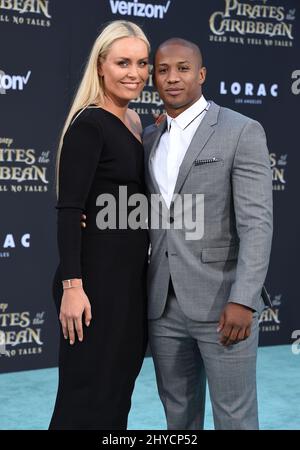 Lindsey Vonn und Kenan Smith nahmen an der Disney-Premiere „Pirates of the Caribbean: Dead Men Tell No Tales“ in Los Angeles Teil Stockfoto