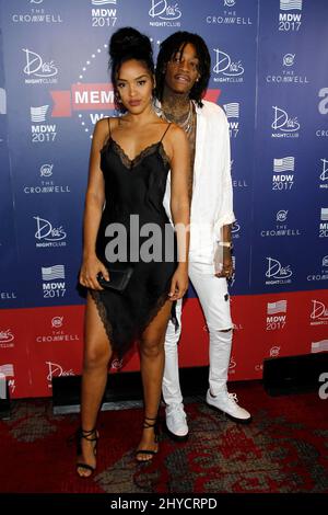 Izabela Guedes und Wiz Khalifa Wiz Khalifa tritt in Drai's LIVE, Drai's Nightclub, The Cromwell auf Stockfoto