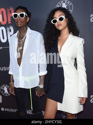 Wiz Khalifa und Izabela Guedes bei der Premiere von „Can't Stop, Won't Stop: A Bad Boy Story“ in der Writers Guild of America in Los Angeles, USA Stockfoto