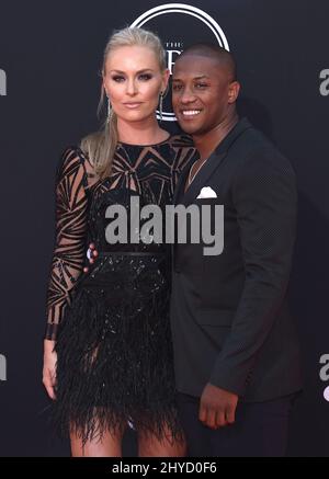 Lindsey Vonn und Kenan Smith nahmen an der ESPYS 25. im Microsoft Theater in Los Angeles, Kalifornien, Teil Stockfoto