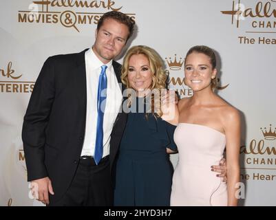 Kathie Lee Gifford, Cody Gifford und Cassidy Gifford nehmen an der Hallmark Channel Summer Press Tour in Los Angeles, Kalifornien, Teil Stockfoto