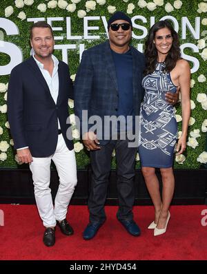 Chris O'Donnell, Daniela Ruah und LL Cool J kommen zum CBS Television Studios Summer TCA Soiree 2017 im CBS Studio Center, Studio City, Los Angeles Stockfoto