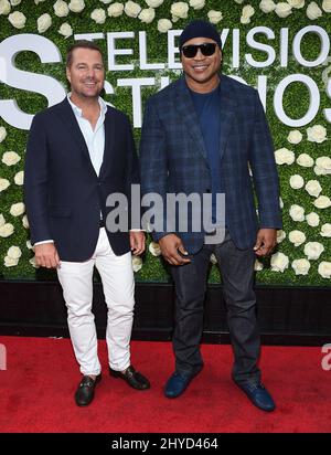 Chris O'Donnell und LL Cool J kommen zum CBS Television Studios Summer TCA Soiree 2017 im CBS Studio Center, Studio City, Los Angeles Stockfoto