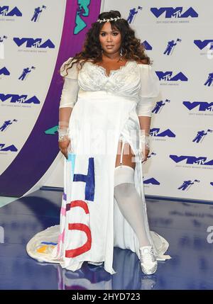 Lizzo Teilnahme an den MTV Video Music Awards 2017 auf dem Forum in Los Angeles, USA statt Stockfoto