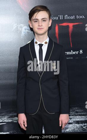 Jaeden Lieberher bei der IT-Weltpremiere im TCL Chinese Theatre in Los Angeles Stockfoto