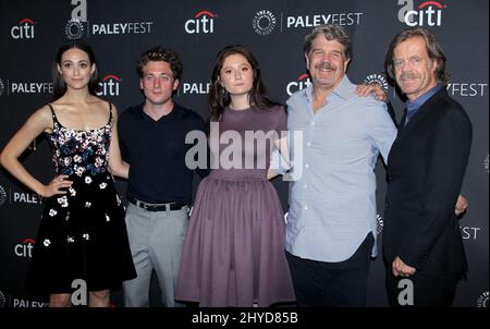 Emmy Rossum, Jeremy Allen White, Emma Kenney, John Wells und William H. Macy nehmen an der jährlichen PaleyFest Fall TV Preview von Shameless im Paley Center for Media the11. Teil Stockfoto