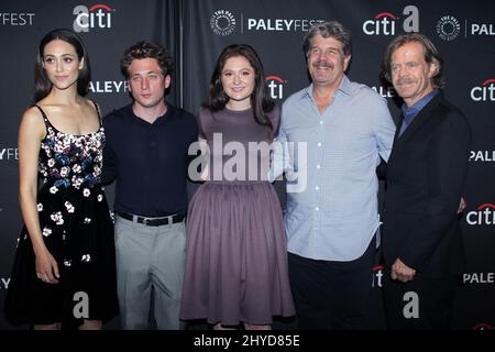 Emmy Rossum, Jeremy Allen White, Emma Kenney, John Wells und William H. Macy nehmen an der jährlichen PaleyFest Fall TV Preview von Shameless im Paley Center for Media the11. Teil Stockfoto