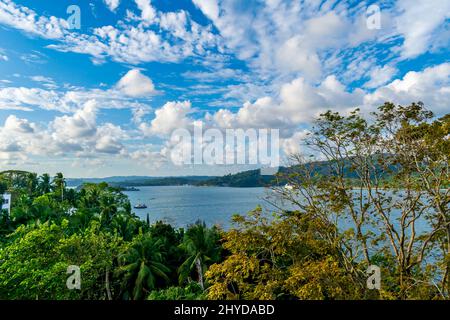 Skyline von Port Blair, Andaman, Indien Stockfoto