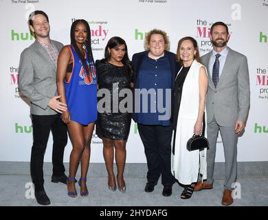 IKE Barinholtz, Xosha Roquemore, Mindy Kaling und Fortune Feimster kommen zur Premiere-Party „The Mindy Project“ in der letzten Saison im Londoner West Hollywood, Los Angeles Stockfoto