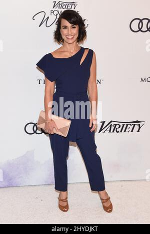 Constance Zimmer nimmt an Variety's Power of Women: Los Angeles Teil, präsentiert von Lifetime im Beverly Wilshire Hotel in Los Angeles, USA Stockfoto