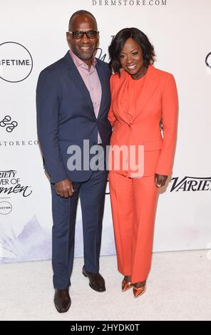 Viola Davis und Julius Tennon nehmen an der Variety's Power of Women: Los Angeles Teil, die von Lifetime im Beverly Wilshire Hotel, USA, veranstaltet wird Stockfoto