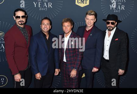 Kevin Richardson, Howie Dorough, Brian Littrell, Nick Carter und Teilnahme am CMT Artist of the Year im Schermerhorn Symphony Center Stockfoto