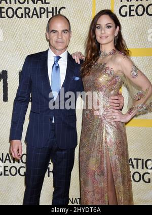 Michael Kelly und Sarah Wayne Callies bei der Premiere von The Long Road Home in Westwood, Kalifornien Stockfoto