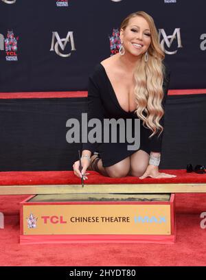 Mariah Carey bei der Mariah Carey Hand and Footprints Zeremonie im TCL Chinese Theatre Stockfoto