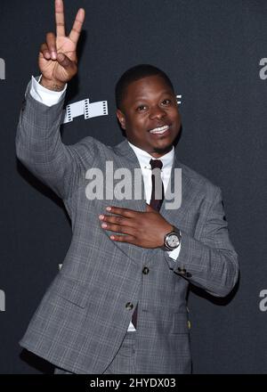 Jason Mitchell nimmt an den jährlichen Hollywood Film Awards 21. im Beverly Hilton Hotel Teil Stockfoto