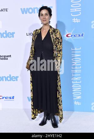 Carrie-Anne Moss bei der Premiere von Wonder in Westwood, Kalifornien Stockfoto