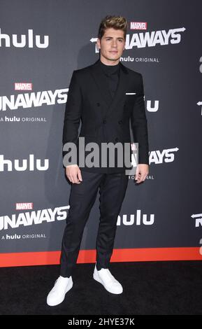 Gregg Sulkin bei der Premiere von Marvel in Los Angeles, USA Stockfoto