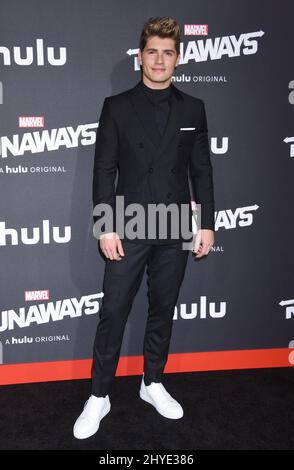 Gregg Sulkin bei der Premiere von Marvel in Los Angeles, USA Stockfoto