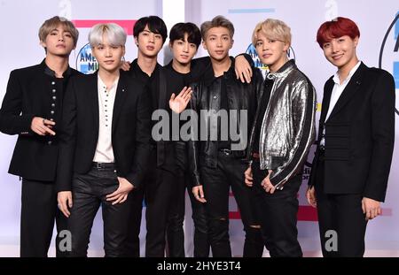 BTS bei den American Music Awards 2017 im Microsoft Theater L.A. Live Stockfoto