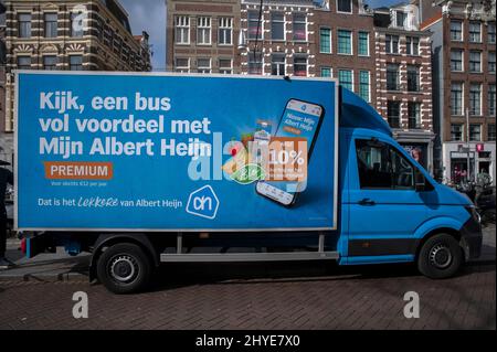 AH Company Truck in Amsterdam, Niederlande 14-3-2022 Stockfoto