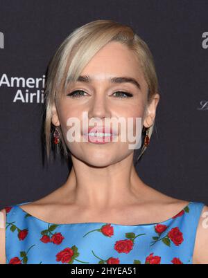 Emilia Clarke auf der BAFTA Los Angeles Tea Party 2018, die am 6. Januar 2018 im Four Seasons Hotel Beverly Hills in Los Angeles, CA, stattfand Stockfoto