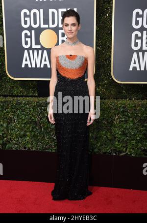 Allison Williams bei den jährlichen Golden Globe Awards 75., die am 7. Januar 2018 im Beverly Hilton Hotel in Beverly Hills, CA, verliehen wurden Stockfoto