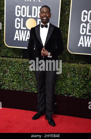 Sterling K. Brown bei den jährlichen Golden Globe Awards 75., die am 7. Januar 2018 im Beverly Hilton Hotel in Beverly Hills, CA, verliehen wurden Stockfoto