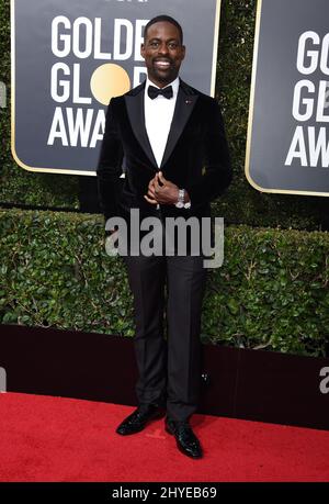 Sterling K. Brown bei den jährlichen Golden Globe Awards 75., die am 7. Januar 2018 im Beverly Hilton Hotel in Beverly Hills, CA, verliehen wurden Stockfoto