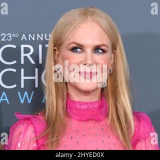 Nicole Kidman bei den Annual Critics' Choice Awards 23., die am 11. Januar 2018 im Barker Hangar in Santa Monica, CA, verliehen wurden Stockfoto