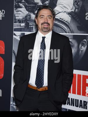 Christian Gudegast kommt zu den STX-Filmen „Den of Thieves“, die im Regal Cinemas L.A. Premiere hatten LIVE am 17. Januar 2018 in Los Angeles Stockfoto