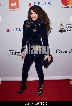 Thalia bei der Pre-Grammy Gala 2018 und Salute to Industry Icons, die am 27. Januar 2018 im Sheraton New York Times Square Hotel abgehalten wurde Stockfoto