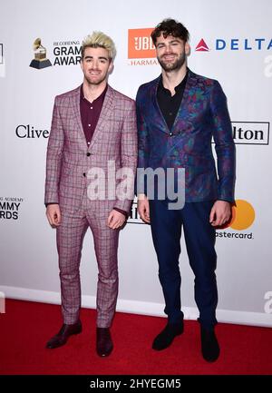 Andrew Taggart und Alex Pall von den Chainsmokers bei der Pre-Grammy Gala 2018 und Salute to Industry Icons, die am 27. Januar 2018 im Sheraton New York Times Square Hotel stattfand Stockfoto