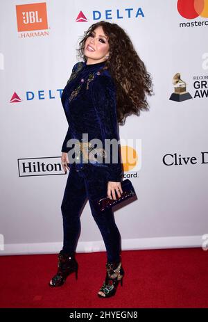 Thalia bei der Pre-Grammy Gala 2018 und Salute to Industry Icons, die am 27. Januar 2018 im Sheraton New York Times Square Hotel abgehalten wurde Stockfoto