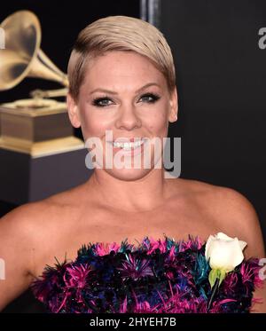 Pink bei den jährlichen GRAMMY Awards 60., die am 28. Januar 2018 im Madison Square Garden in New York, NY, verliehen wurden Stockfoto