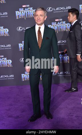 Martin Freeman bei der Premiere von „Black Panther“ im Dolby Theater am 29. Januar 2018 in Hollywood, USA. Stockfoto