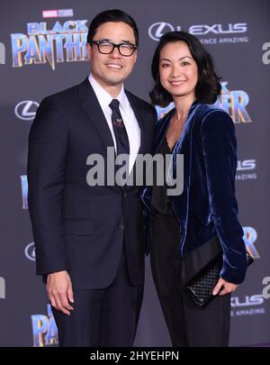 Randall Park und Jae Suh Park bei der Premiere von „Black Panther“ im Dolby Theater am 29. Januar 2018 in Hollywood, USA. Stockfoto