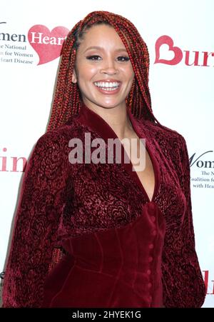 Jillian Hervey als Vanessa Williams & Jillian Hervey arbeiten mit Burlington Stores & WomenHeart to Knock Out Heart Disease zusammen, die am 6. Februar 2018 auf dem Burlington Store Union Square stattfand Stockfoto