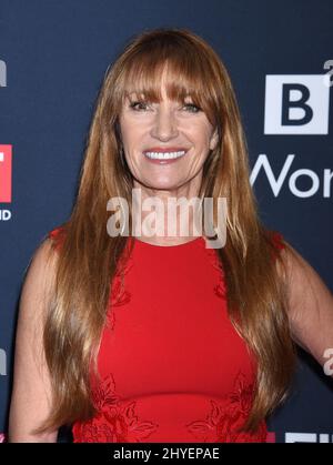 Jane Seymour kommt für die Film ist super Empfang zu Ehren der britischen Kandidaten für den 90th Academy Awards gehostet von HM Generalkonsul Mike Howells und BAFTA-Los Angeles Vorsitzender Kieran Breen am britischen Residence in Los Angeles. Stockfoto