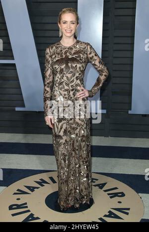 Emily Blunt bei der Vanity Fair Oscar Party 2018, veranstaltet von Radhika Jones, die am 4. März 2018 im Wallis Annenberg Center for the Performing Arts, Beverly Hills, ca. Stockfoto