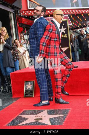 Georges LeBar begleitet ihre Partnerin RuPaul bei ihrer Hollywood Walk of Fame Star Ceremony am 16. März 2018 in Hollywood, CA. Stockfoto