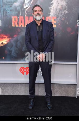Jeffrey Dean Morgan bei der Weltpremiere von „Rampage“ im Microsoft Theatre L.A. Stockfoto