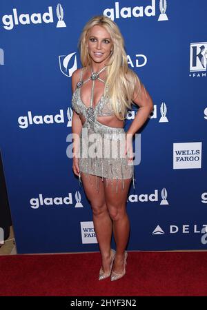 Britney Spears bei der Veranstaltung der GLAAD Media Awards 2018 im Beverly Hilton Hotel am 12. April 2018 in Beverly Hills, Los Angeles Stockfoto