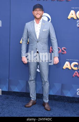 Cole Swindell bei den Academy of Country Music Awards 53., die am 15. April 2018 in Las Vegas in der MGM Grand Garden Arena verliehen wurden Stockfoto