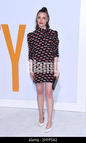 Gillian Jacobs bei der Weltpremiere von „I Feel Pretty“, die am 16. April 2018 im Westwood Village Theatre in Westwood, Los Angeles, stattfand Stockfoto