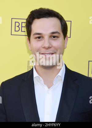 Skylar Astin nimmt an der Eröffnungsnacht „Belleville“ im Pasadena Playhouse in Pasadena, Kalifornien, Teil Stockfoto